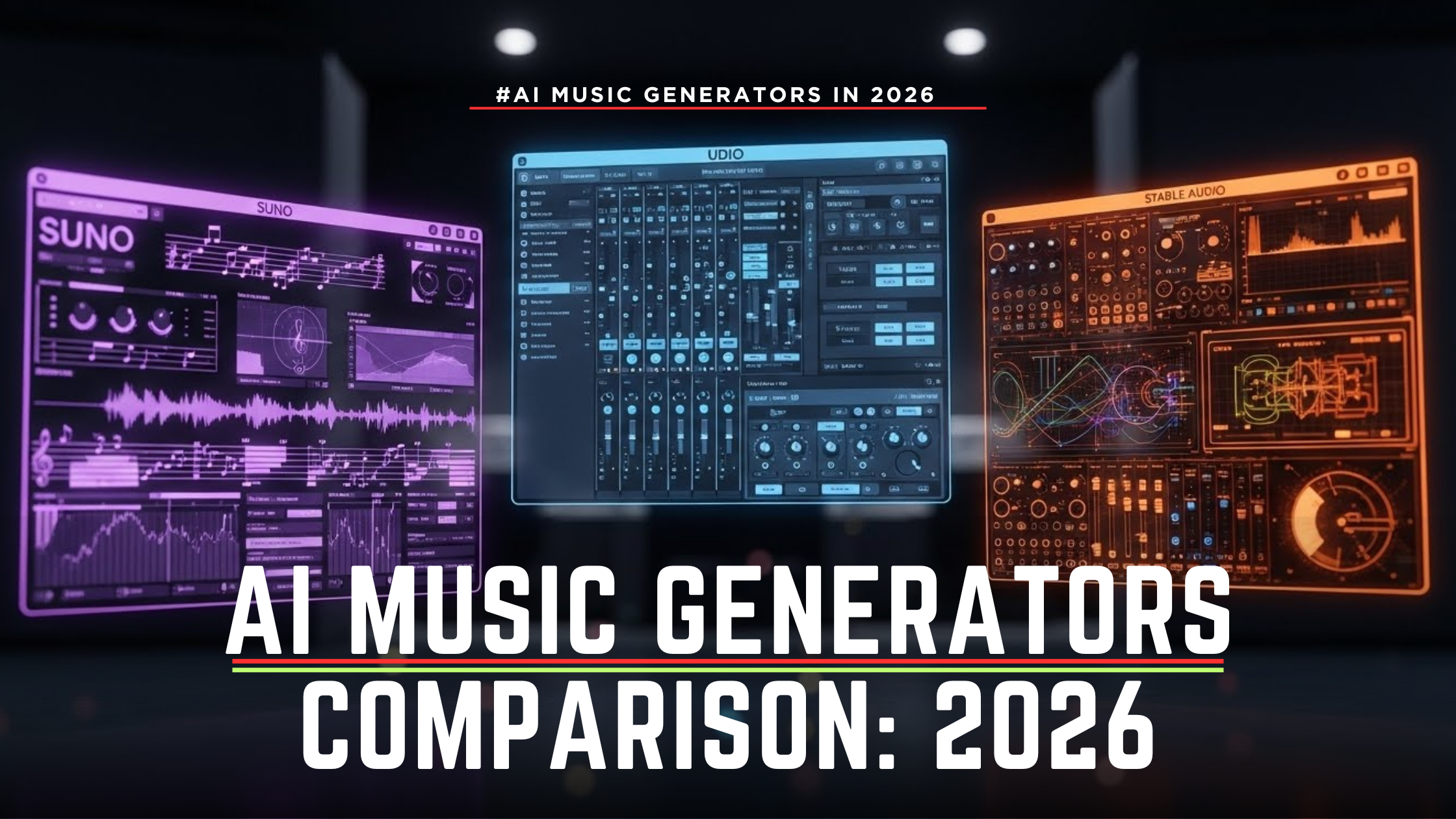 AI Music Generator Comparison 2026: Suno vs Udio vs Stable Audio